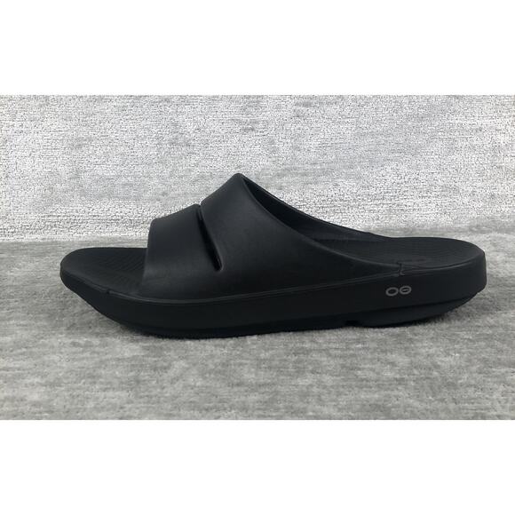 Oofos Ooahh Slide Sandals Mens Size 14 Black Comfort Recovery Relax Shoes main image 8